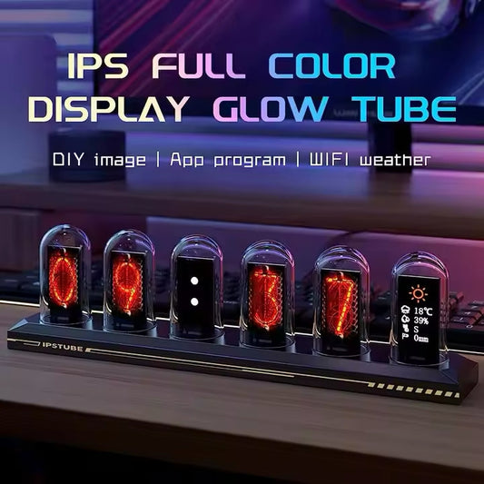 Nixie Tube RGB Retro IPS Glows Digital Clock