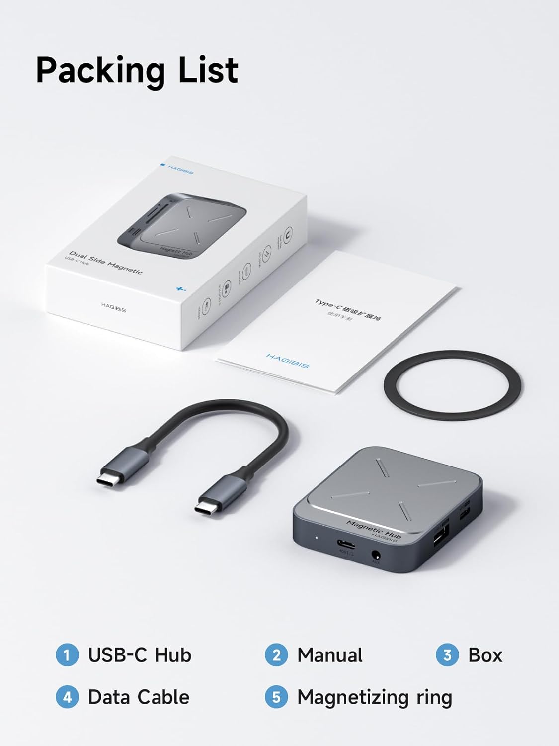 Magnetic M.2 2230 SSD Enclosure 7-in-1 USB C Hub